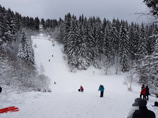 Skifahren rodeln Wintersport